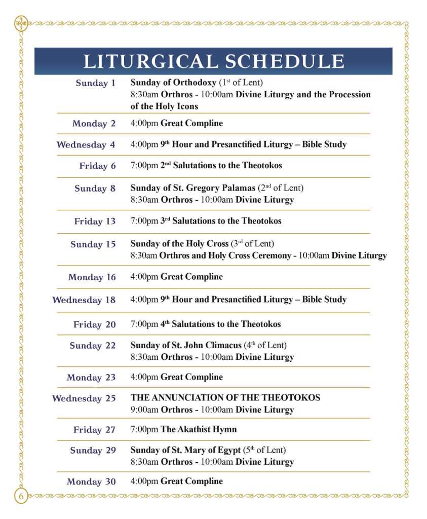 liturgical march 2026