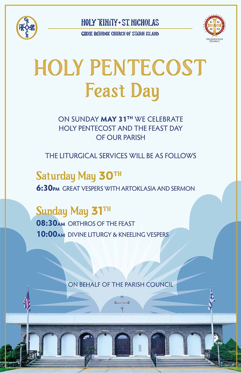 Holy Trinity feast day 30-31 may